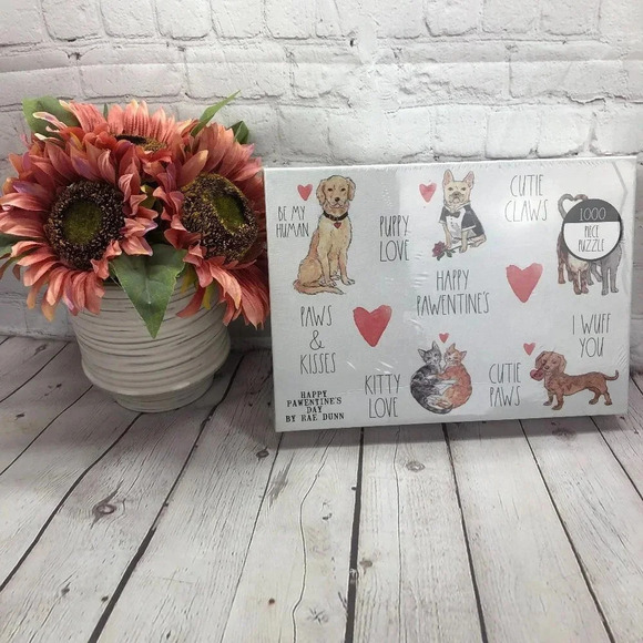 NWT Rae Dunn Happy Pawentine's 1000pc puzzle - Picture 1 of 5